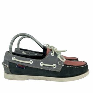 Sebago Docksides Boat Shoes Suede Size 6.5 Pink Gray